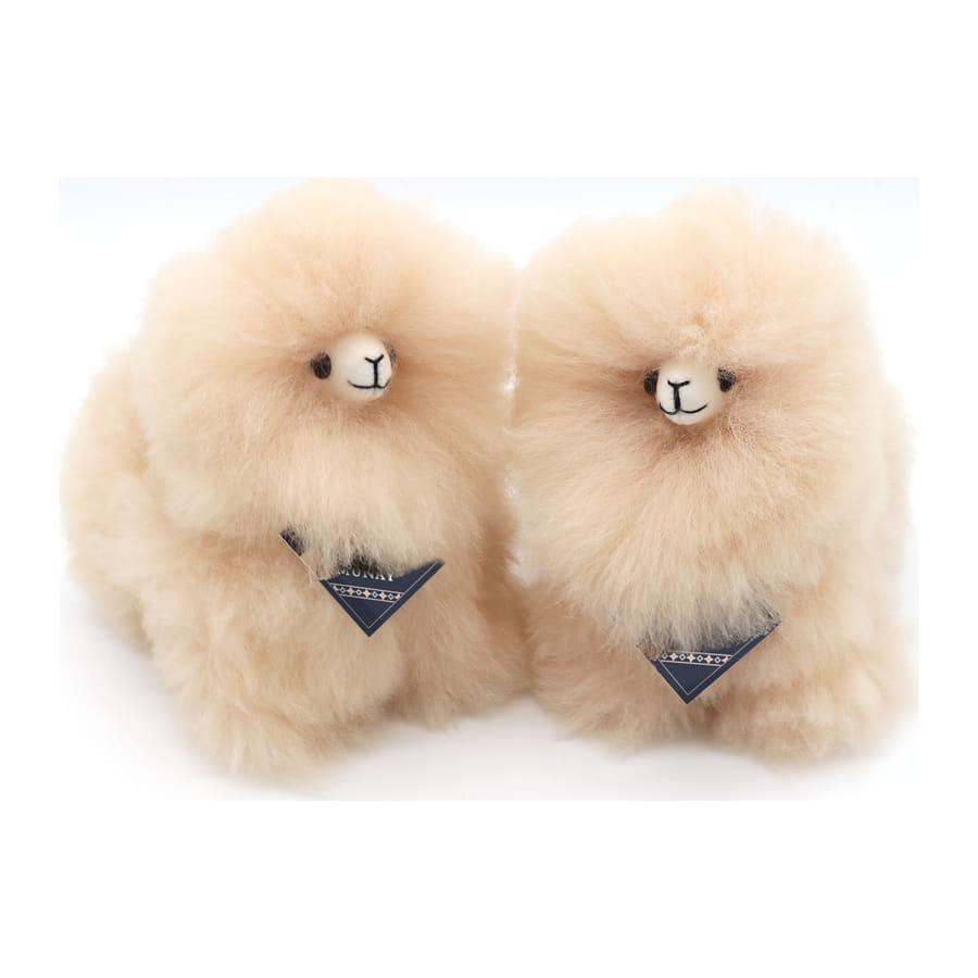 Blond Monsterfluff alpaca, Mini 15 cm, several sizes together