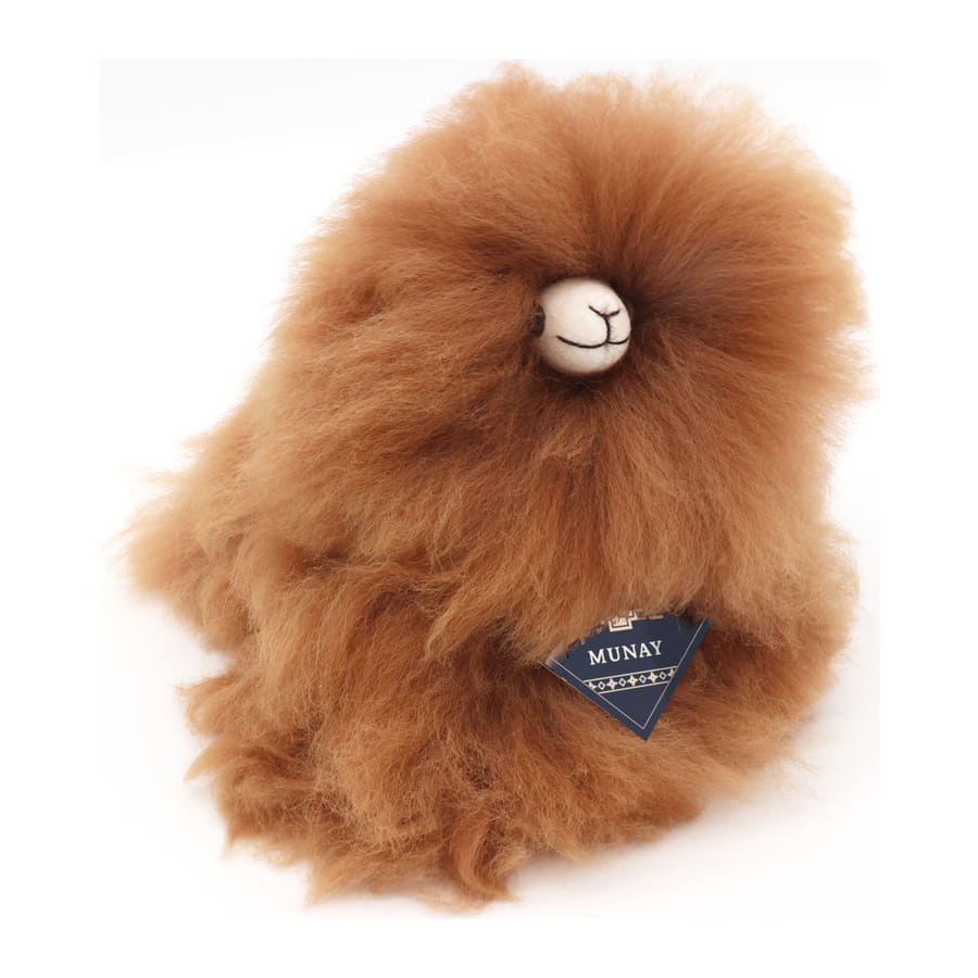 Hazelnut Monsterfluff alpaca, Mini 15 cm