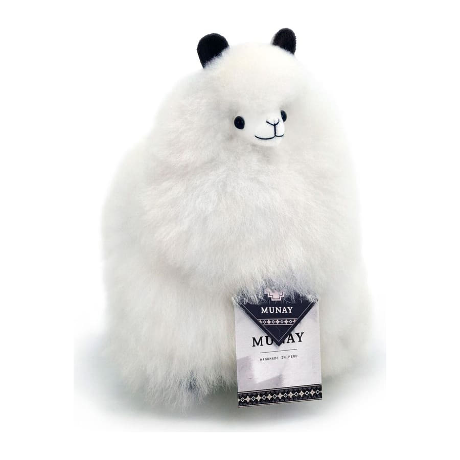 Ivory White Naturals alpaca, Small 23 cm