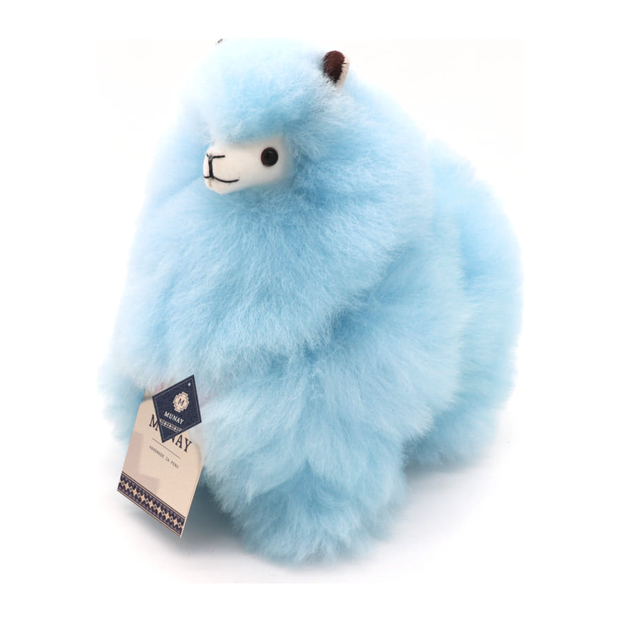 Baby Blue Rainbow alpaca, Small 23 cm